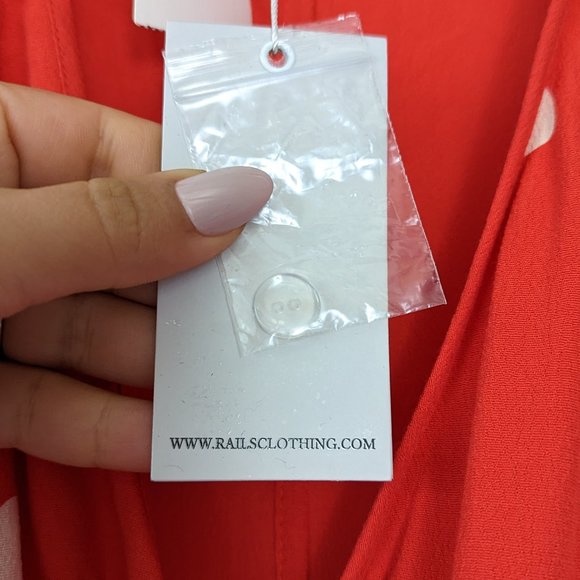 Rails Athena Polka Dots Blouse Size Extra Small - Picture 11 of 14